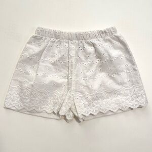 The Bailey Boys White Eyelet Lace Embroidered Pull On Preppy Shorts Girls 4